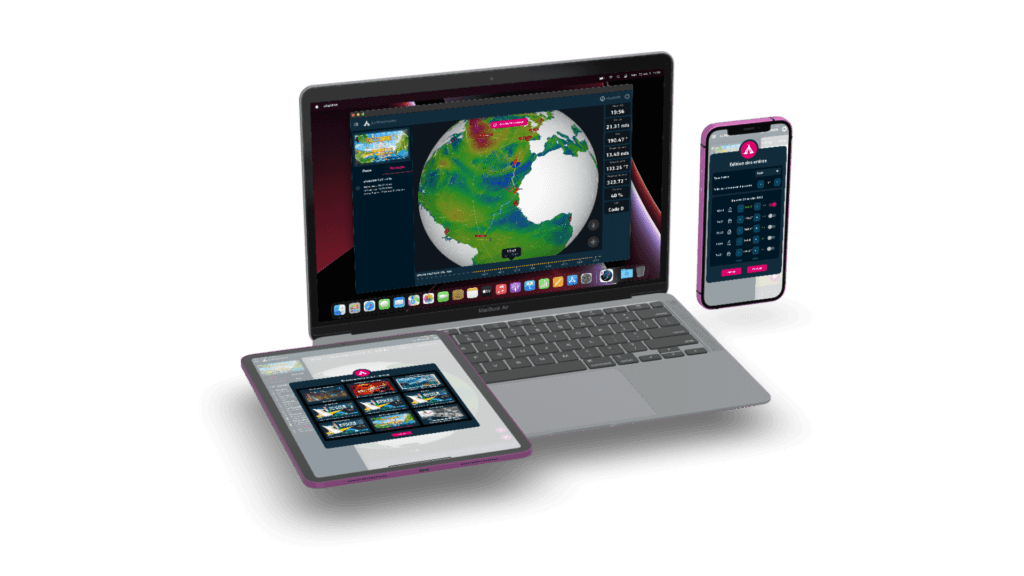 eSail4VR sur ordinateur, tablette et smartphone